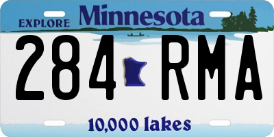 MN license plate 284RMA