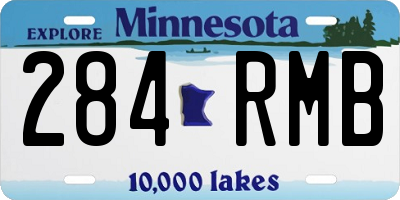 MN license plate 284RMB