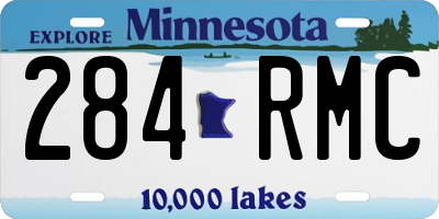 MN license plate 284RMC