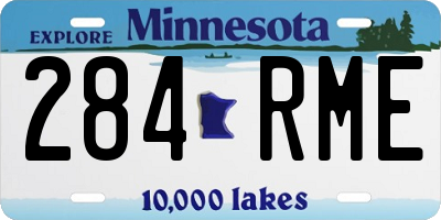 MN license plate 284RME