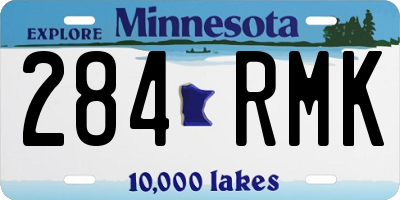 MN license plate 284RMK