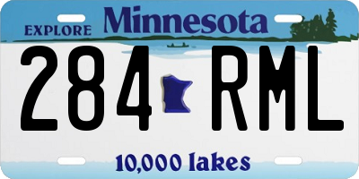MN license plate 284RML