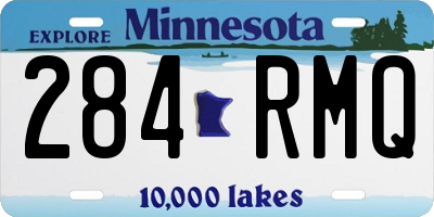 MN license plate 284RMQ