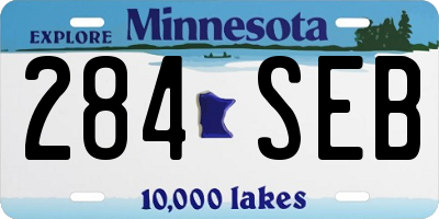 MN license plate 284SEB