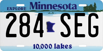 MN license plate 284SEG