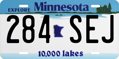 MN license plate 284SEJ