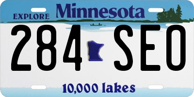 MN license plate 284SEO