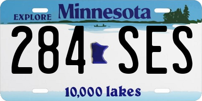 MN license plate 284SES