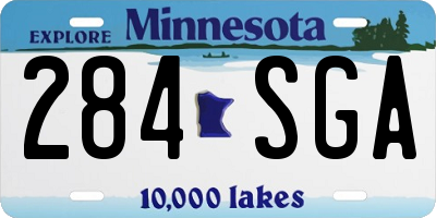 MN license plate 284SGA