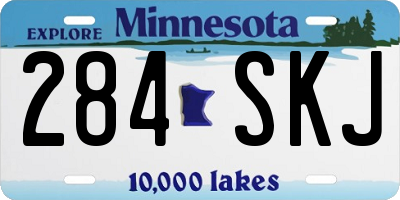 MN license plate 284SKJ