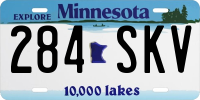 MN license plate 284SKV