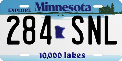 MN license plate 284SNL