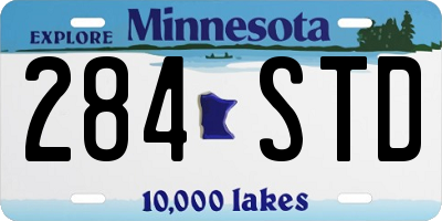 MN license plate 284STD