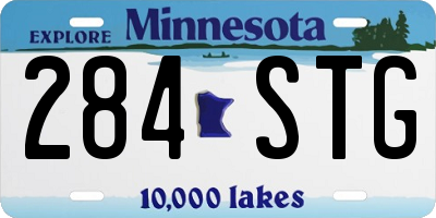 MN license plate 284STG