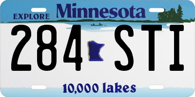 MN license plate 284STI