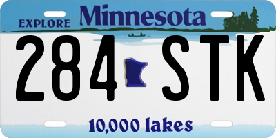 MN license plate 284STK