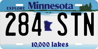 MN license plate 284STN