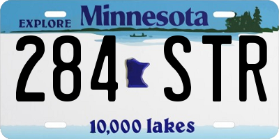 MN license plate 284STR