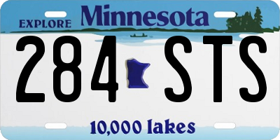 MN license plate 284STS