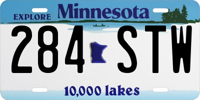 MN license plate 284STW
