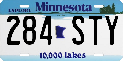 MN license plate 284STY