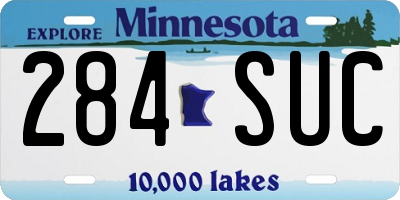 MN license plate 284SUC