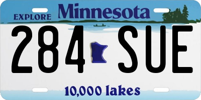 MN license plate 284SUE