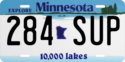 MN license plate 284SUP