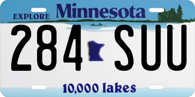 MN license plate 284SUU