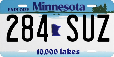 MN license plate 284SUZ