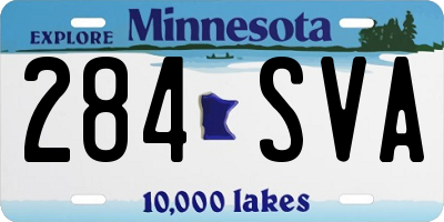 MN license plate 284SVA