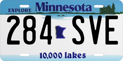 MN license plate 284SVE
