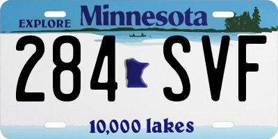 MN license plate 284SVF