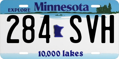 MN license plate 284SVH