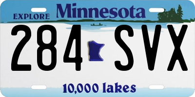 MN license plate 284SVX