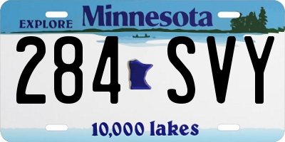 MN license plate 284SVY