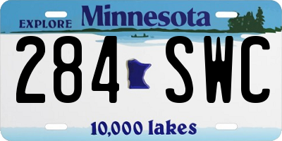 MN license plate 284SWC