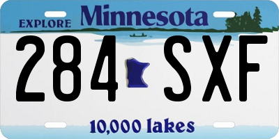 MN license plate 284SXF