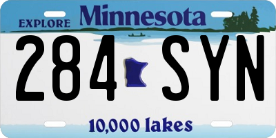 MN license plate 284SYN