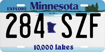 MN license plate 284SZF