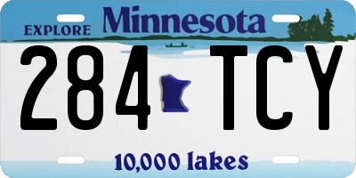 MN license plate 284TCY