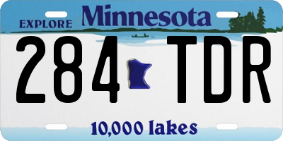 MN license plate 284TDR