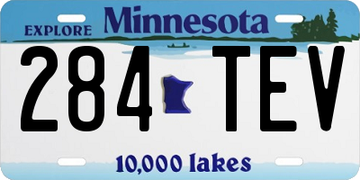 MN license plate 284TEV