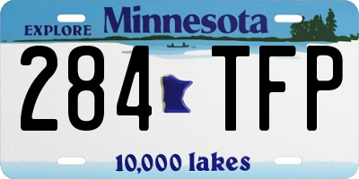 MN license plate 284TFP