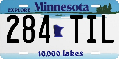 MN license plate 284TIL