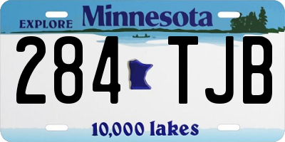 MN license plate 284TJB