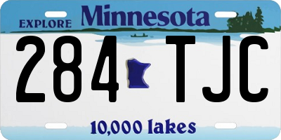 MN license plate 284TJC