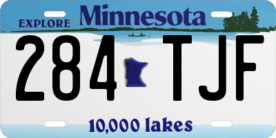 MN license plate 284TJF