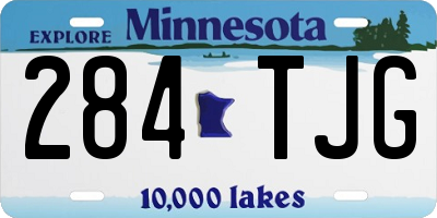 MN license plate 284TJG