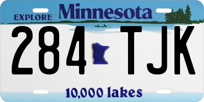 MN license plate 284TJK
